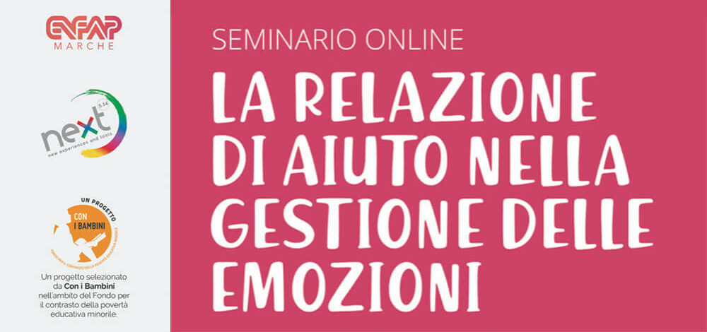 Seminario online: La relazione di aiuto nella gestione delle emozioni